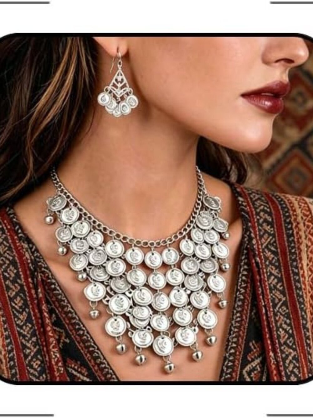 Chunky Pirate Necklace and Earrings Set